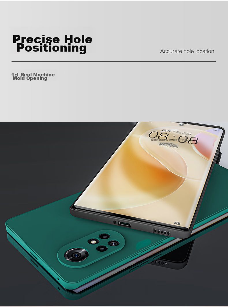 Чехол HotFire для Huawei Nova 8, Honor V40 Light Luxury Edition, противоударный силиконовый с защитой камеры, простой стиль, черный