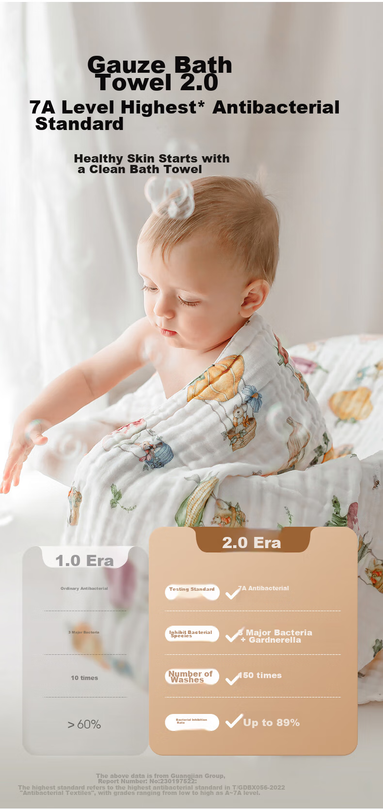 Детское полотенце EMXEE, муслиновое, 105x105 см, для новорожденных, хлопковое, с рисунком "Небесное путешествие"