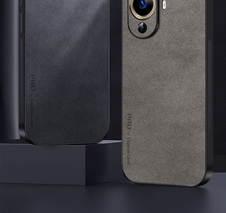 Чехол для Huawei Nova 11 Pro Shangsu, защитный, с полной защитой объектива, силиконовый, кожаный, черный
