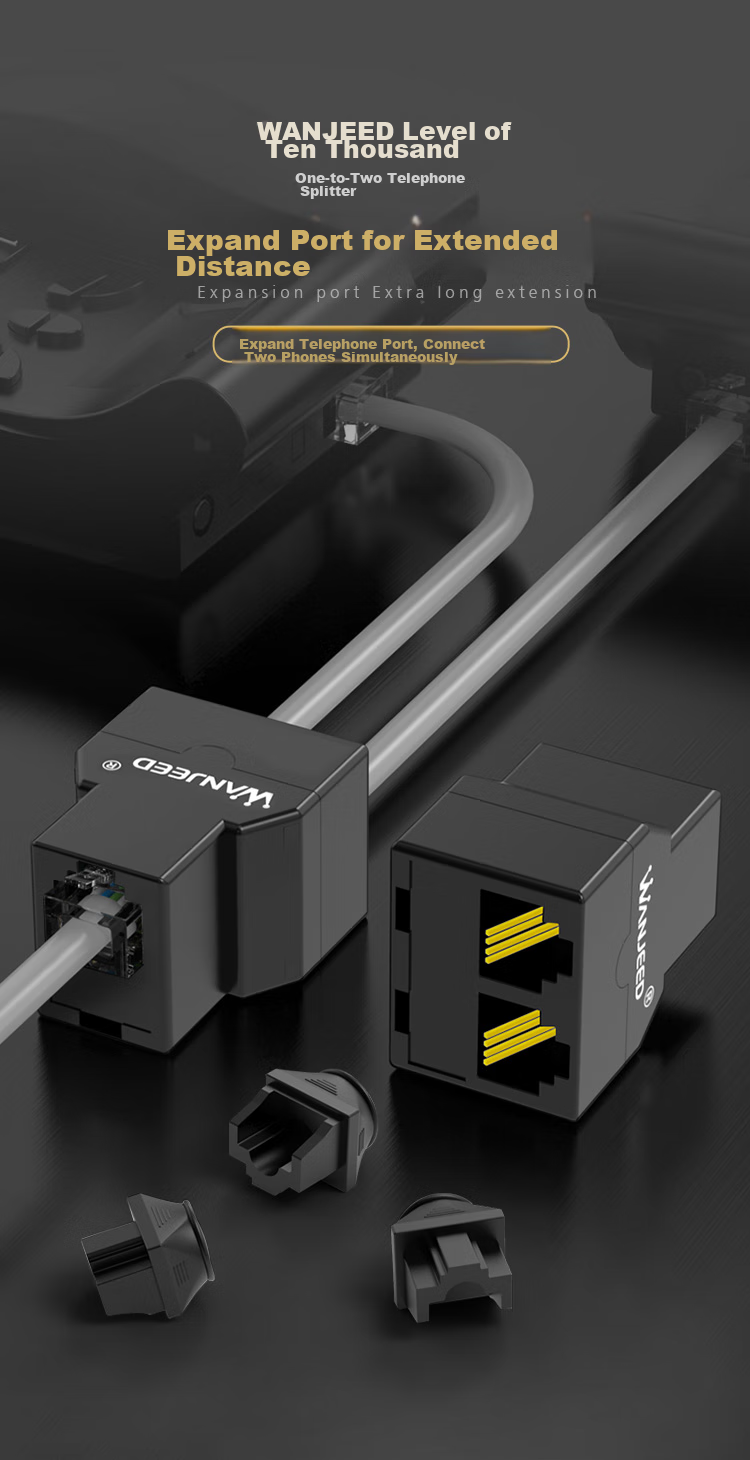 Разветвитель телефонный WANJEED OFNPFTTH, 1 в 3, RJ11, 10 шт.