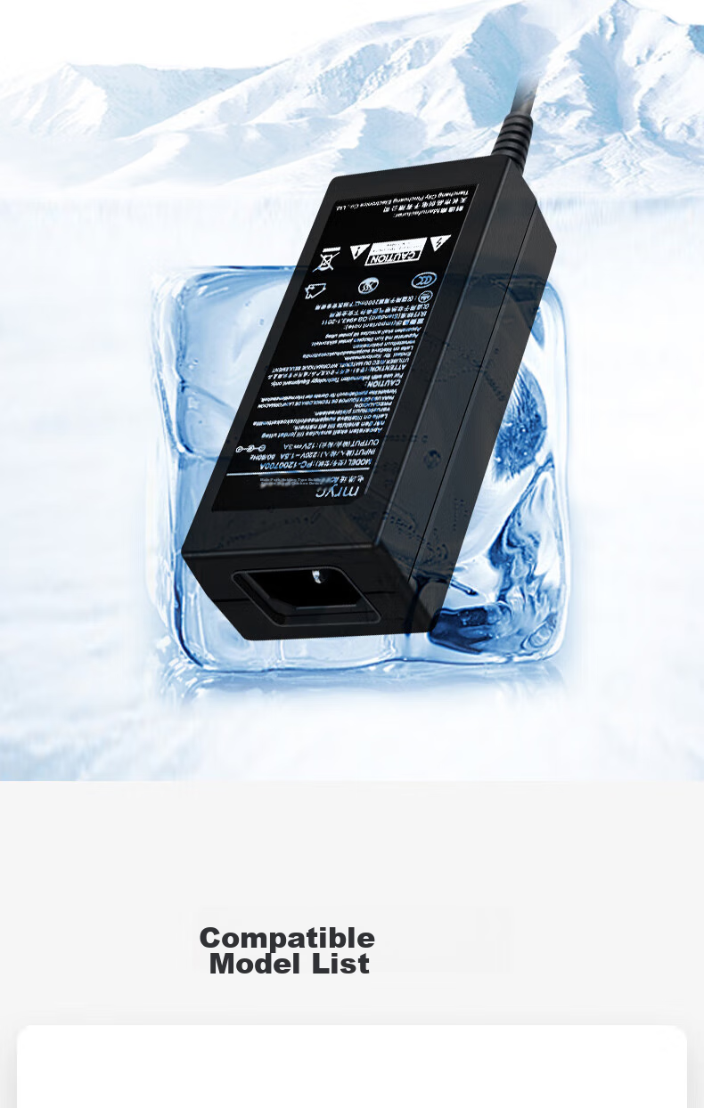 Адаптер питания Mryc 12V3A универсальный для мониторов Lenovo, AOC, камер видеонаблюдения, корпусов жестких дисков, принтеров, массажных кресел, зарядных устройств для малой бытовой техники