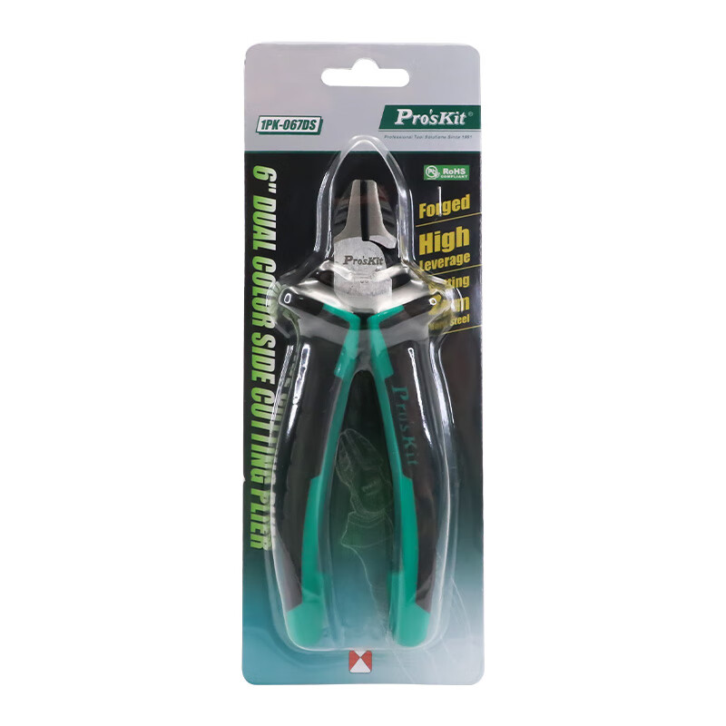 Клещи Pro'sKit 1PK-067DS с двухцветной ручкой, титановые, 6 дюймов (165 мм)