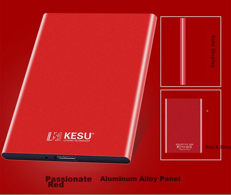 Внешний жесткий диск KESU 500 ГБ, портативный, USB 3.0, большой емкости, механический, для ноутбуков и телефонов, 2,5 дюйма, для хранения данных дома и в офисе