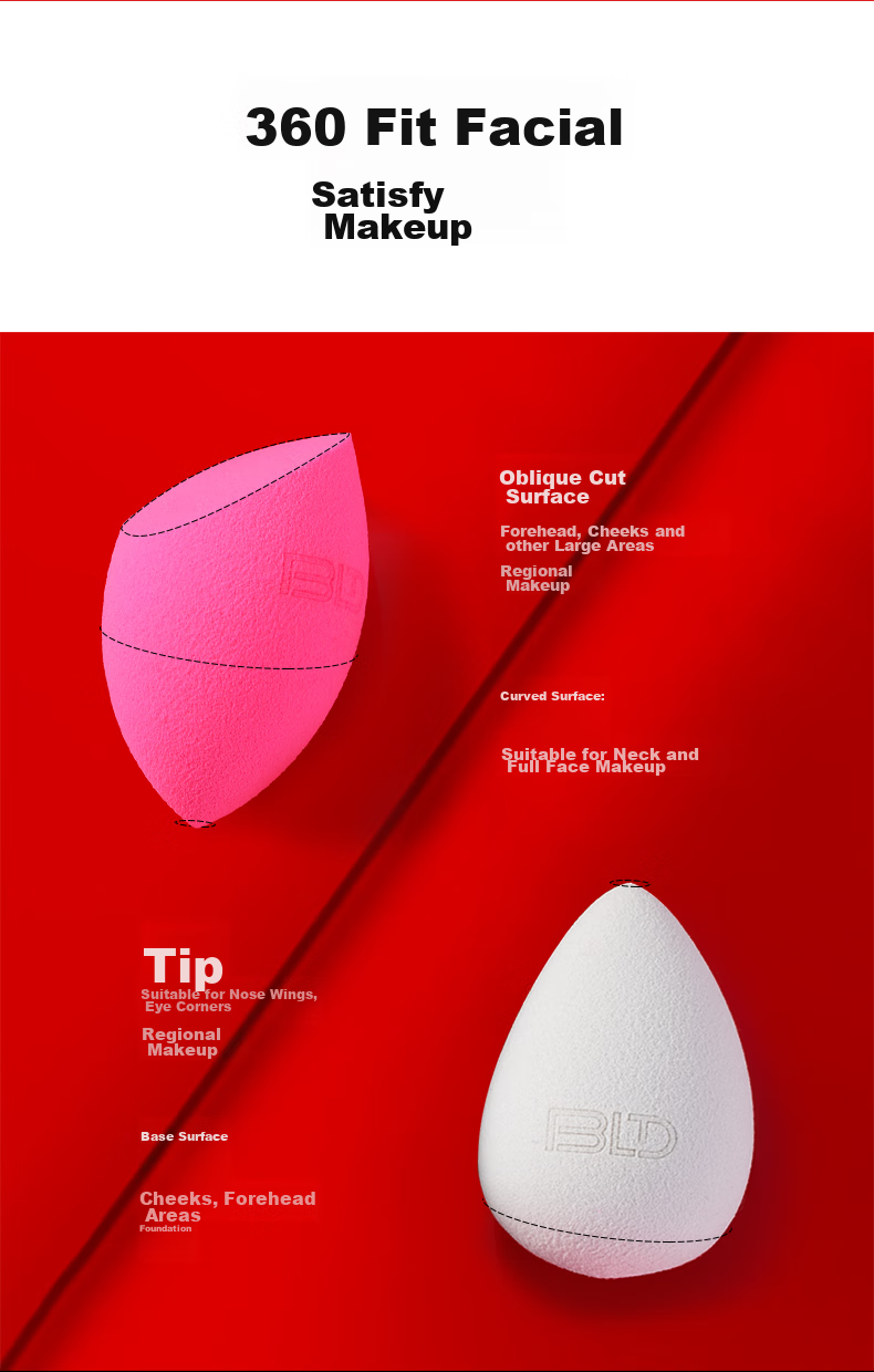 Косметичка Beautyblend, спонж для макияжа, набор из 2 штук, цвет мультиколор