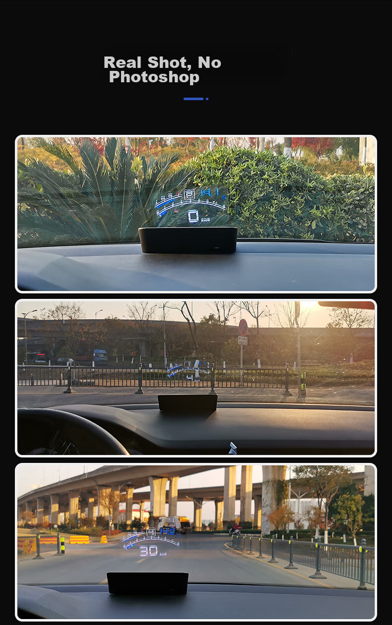 Автомобильный проектор HUD Zianpingxian 4E, многофункциональный, OBD, на лобовое стекло, с напоминанием о положении полосы