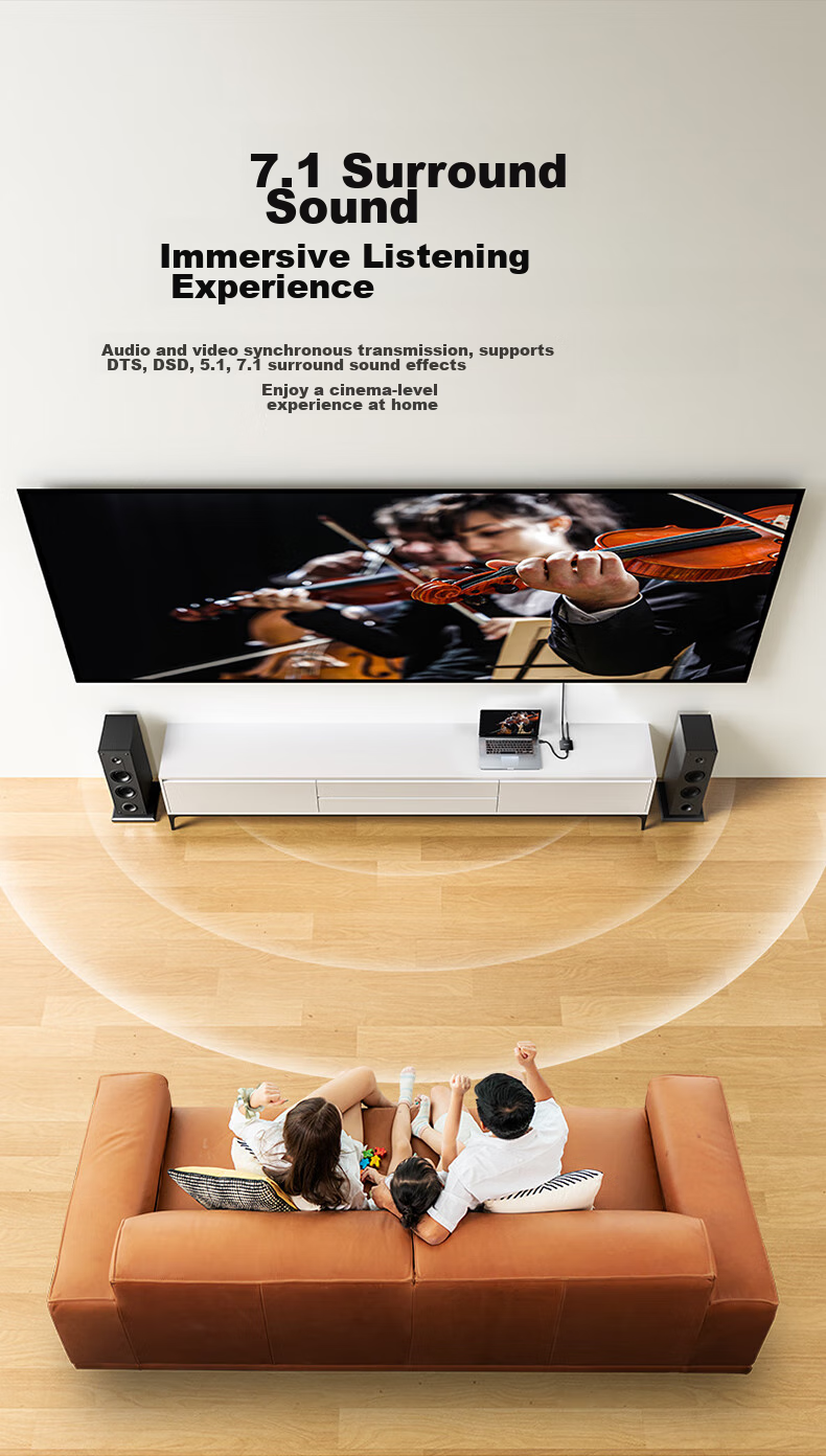HDMI сплиттер SAMZHE FP26, 1 вход / 2 выхода, 4K@60Hz, HDMI 2.0, для подключения ноутбука к проектору