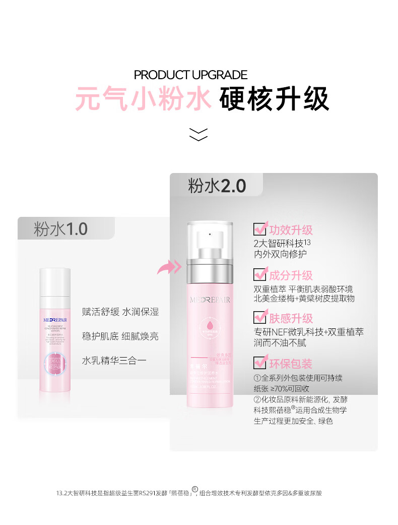 米蓓尔多元修护粉水100ml 化妆水补水保湿修护敏感肌爽肤水