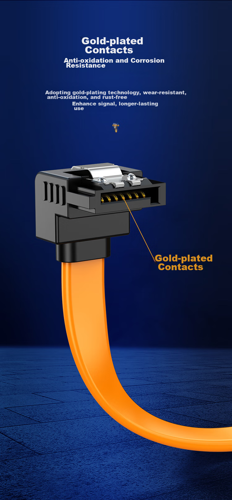 Кабель SATA 3.0 Shengwei SAT-110, 1 м, черный, с прямыми разъемами