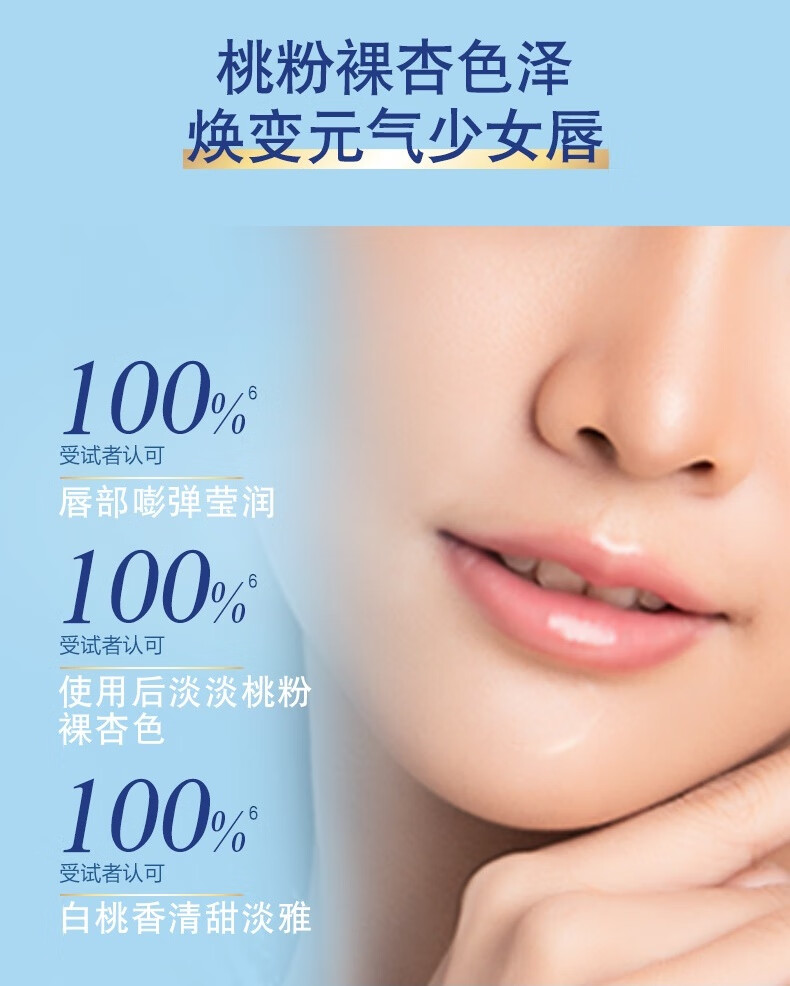 凡士林修护润唇膏3.5g清甜白桃 唇膏唇膜男女保湿