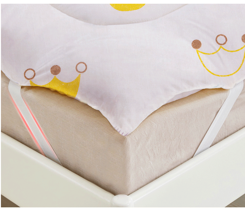 Наматрасник Yunjin Cotton Mattress Pad, 120x200 см, 4 Цзинь (2 кг), рисунок "Маленькая корона", чистое хлопок