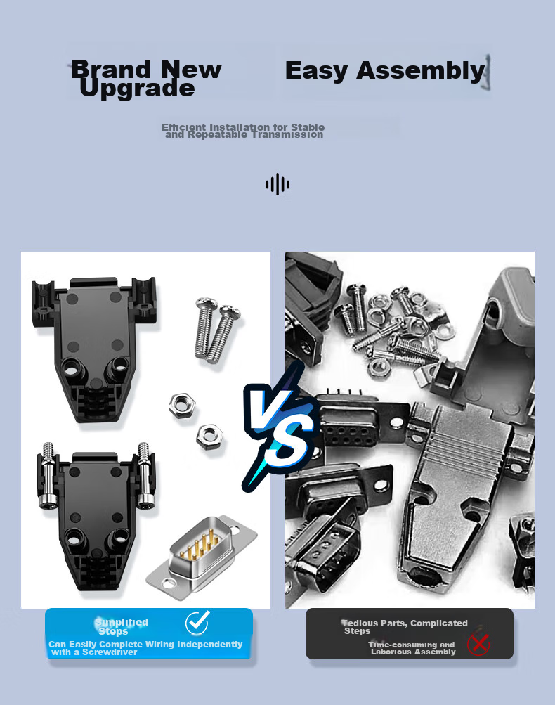 Разъем Beishanque DB9 Solder Female Connector + Housing, 2-pack, RS232