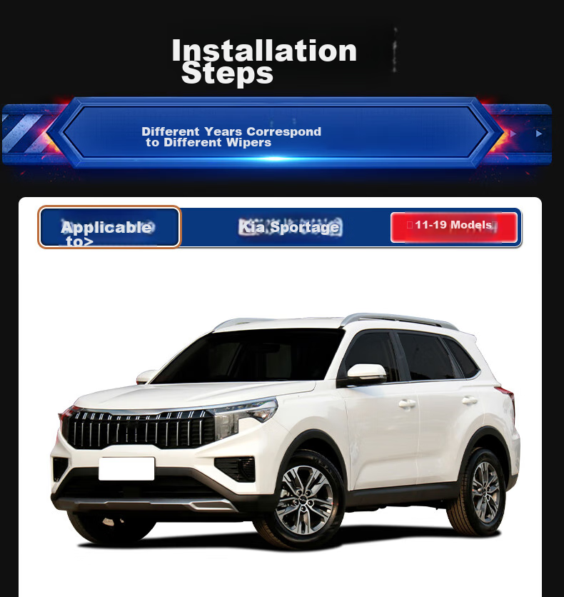 Дворники YITU для Kia Smart Run (2011-2019), бескаркасные, комплект из 2 шт., 18 и 24 дюйма