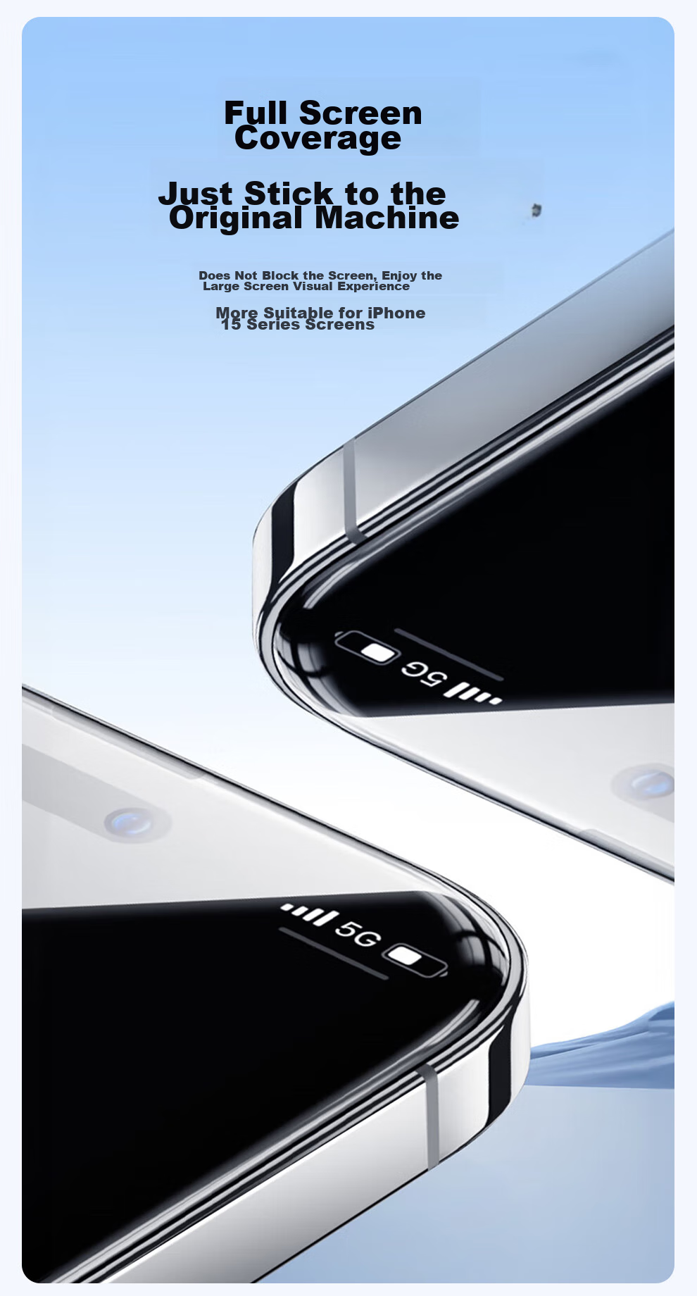 Защитная пленка для экрана JD Jingxuan, 2 шт., для Apple iPhone 15 Pro Max, из закаленного стекла Schott, с защитой конфиденциальности