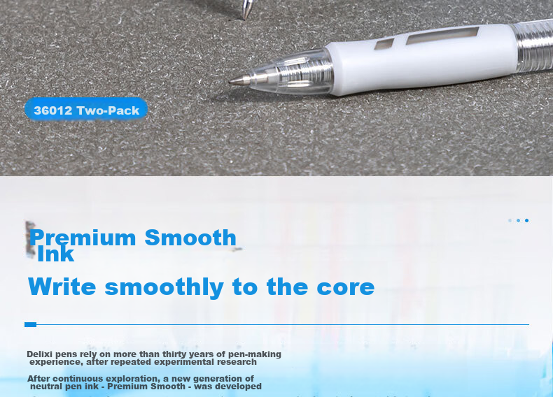 Гелевая ручка Deli Premium Smooth Series, 0.5 мм, черная, 2 шт.