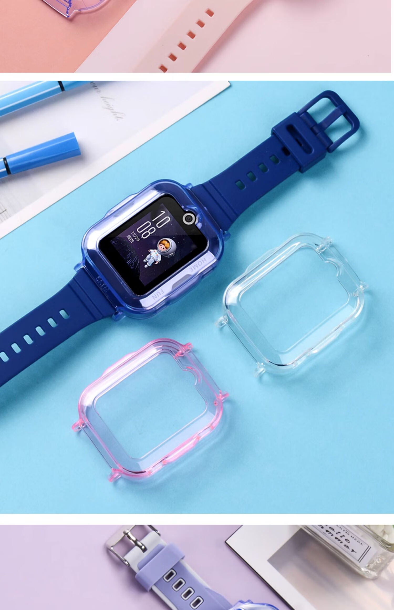 Защитный чехол Iboann для Huawei Children's Watch 5, прозрачный, противоударный, из TPU