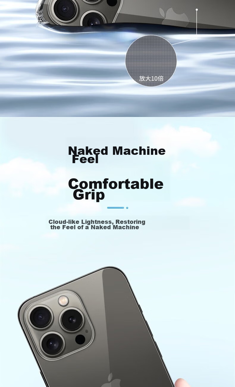 Чехол для iPhone 15 Pro Max ALittleFlower, ультратонкий, противоударный, мягкий, прозрачный, с полной защитой объектива, простой дизайн для мужчин и женщин