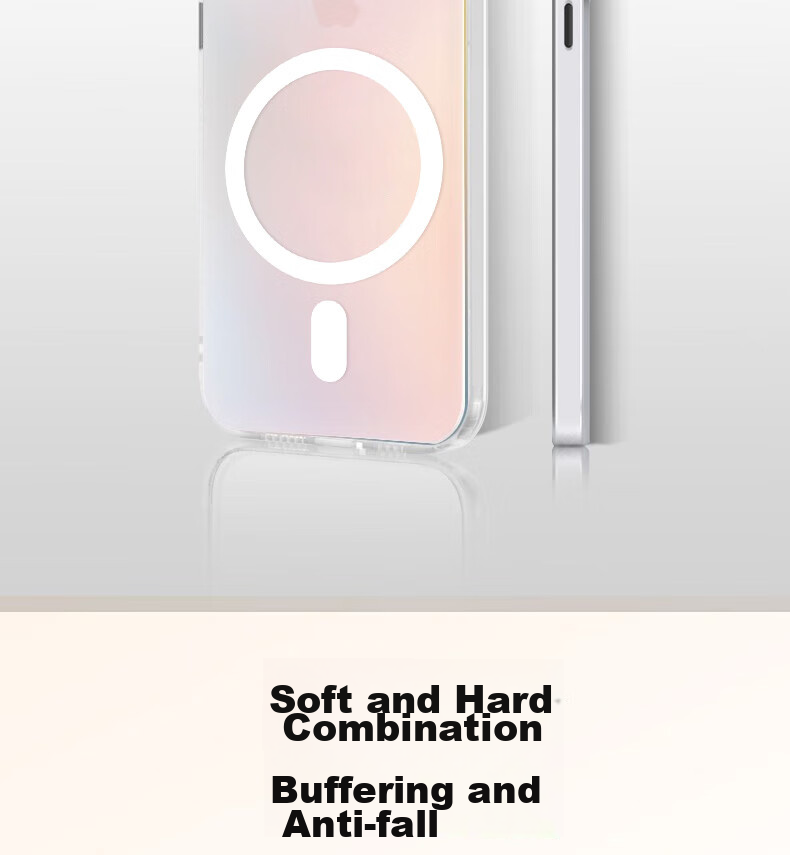 Чехол Baozou для Apple iPhone XS Max, силиконовый, с MagSafe, противоударный, прозрачный градиент