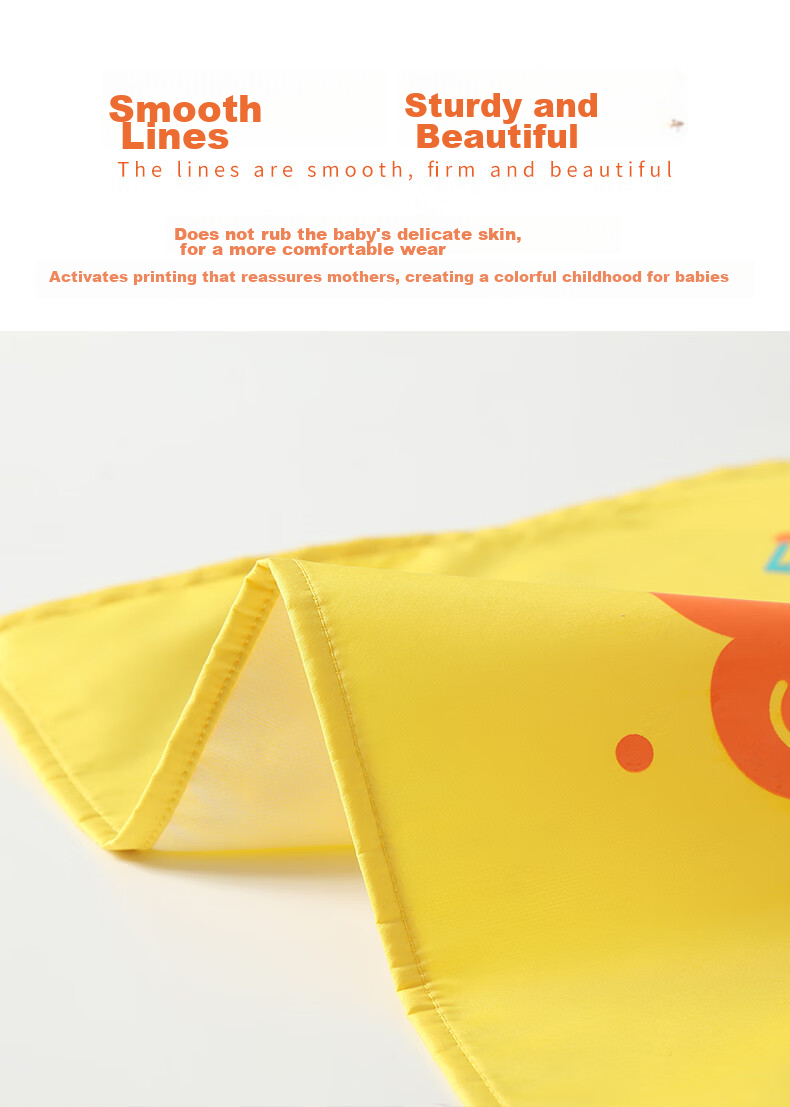 Детский нагрудник Babyprints, водонепроницаемый, с рукавами, милый дизайн с кроликом