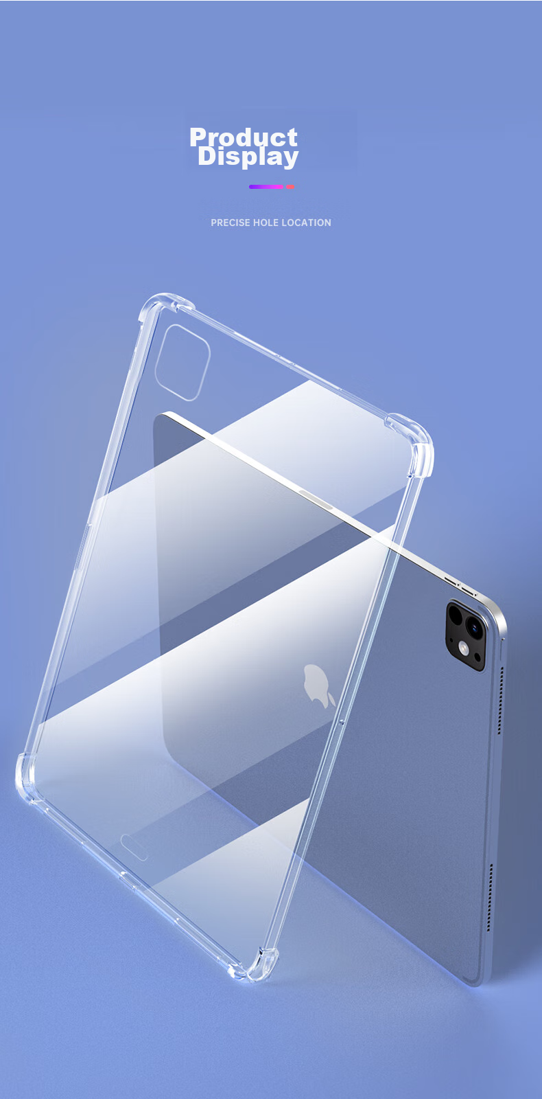 Чехол BIAZE для iPad Pro 13 дюймов (2024/2025) M5/M4, прозрачный, противоударный с четырёх-угловой подушкой безопасности, TPU, PB517