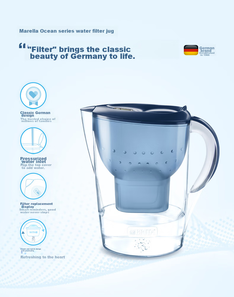 Фильтр-кувшин BRITA Marella Ocean 3.5 л (синий) с 12 картриджами