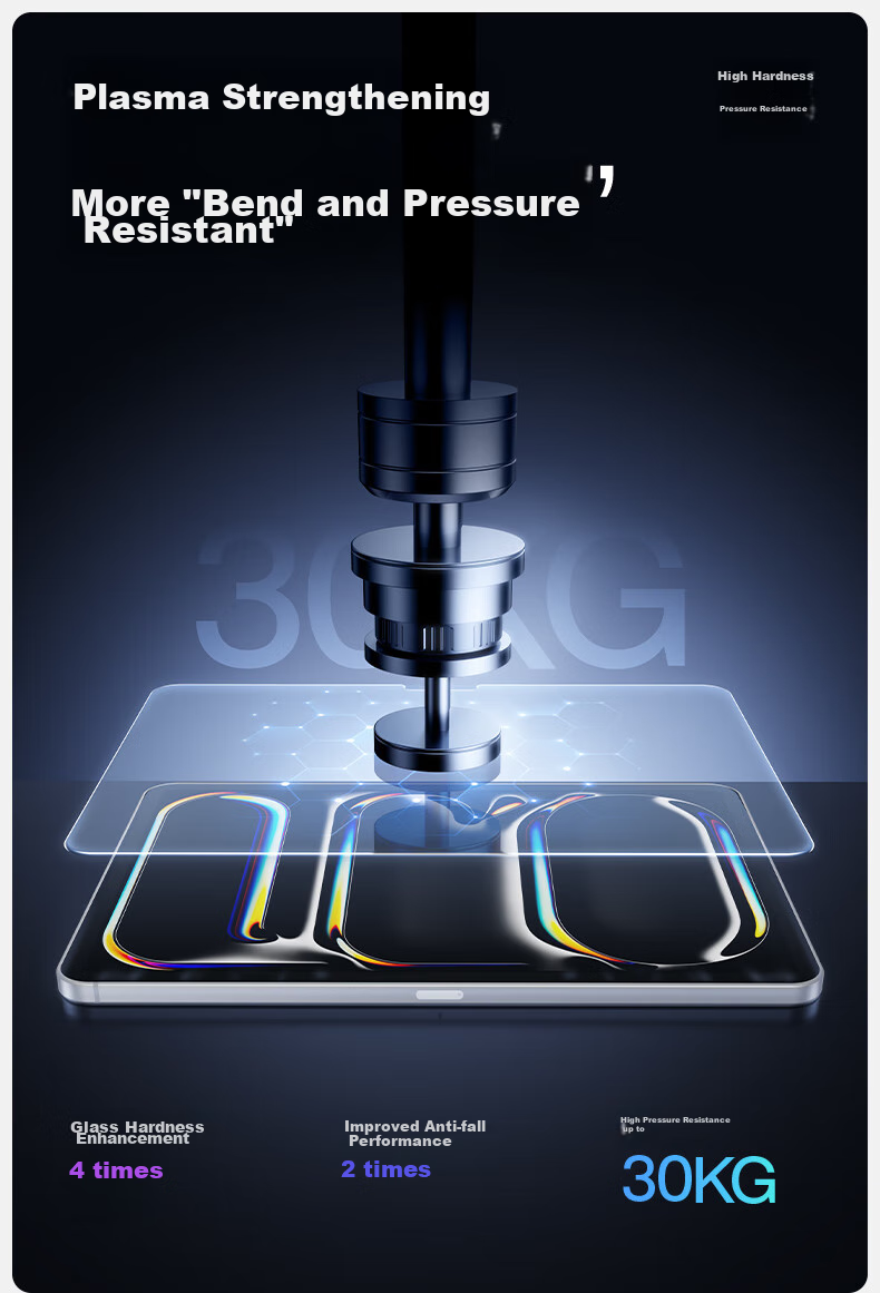 Защитное стекло Shanmo для iPad Air 7/6, совместимое с моделями 2025/2024 M3/M2 Chip, 11 дюймов. Электростатическое покрытие, защита от царапин, без пыли, быстрая установка.