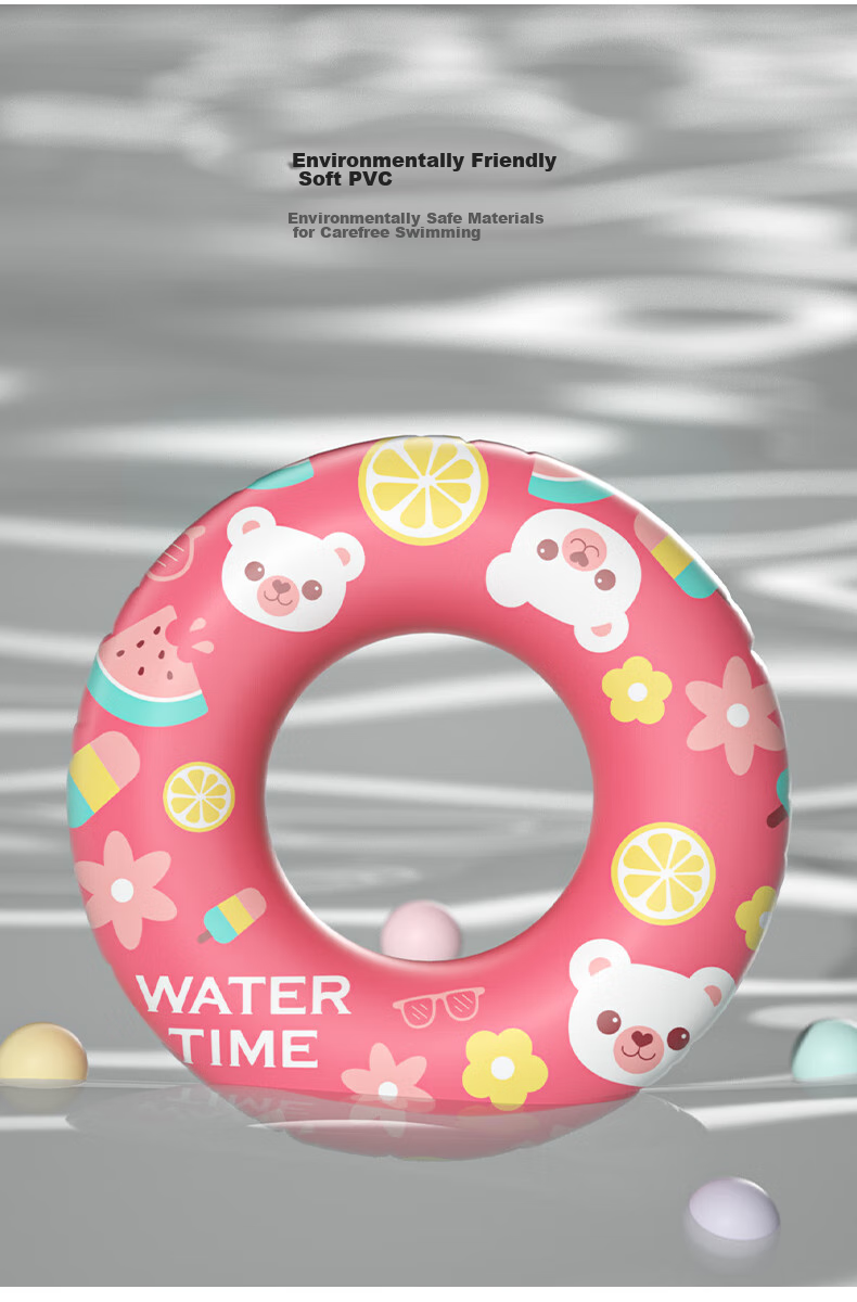 Детский надувной круг для плавания WATERTIME, розовый, для детей от 2 до 8 лет