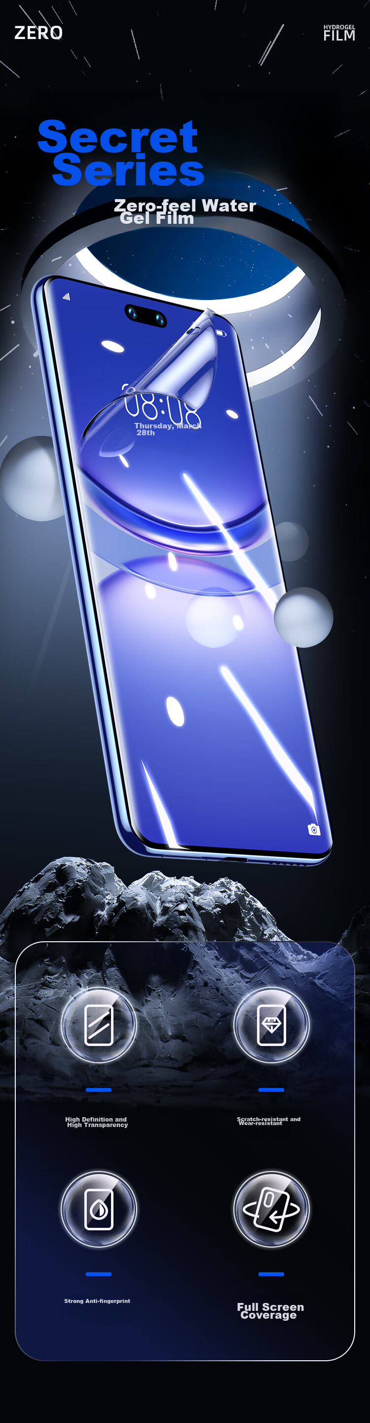 Защитная гидрогелевая пленка BIAZE для Huawei Nova 14 Pro/13 Pro/12 Pro/12 Ultra, противоударная, противоцарапная, высокая четкость, 2 шт.