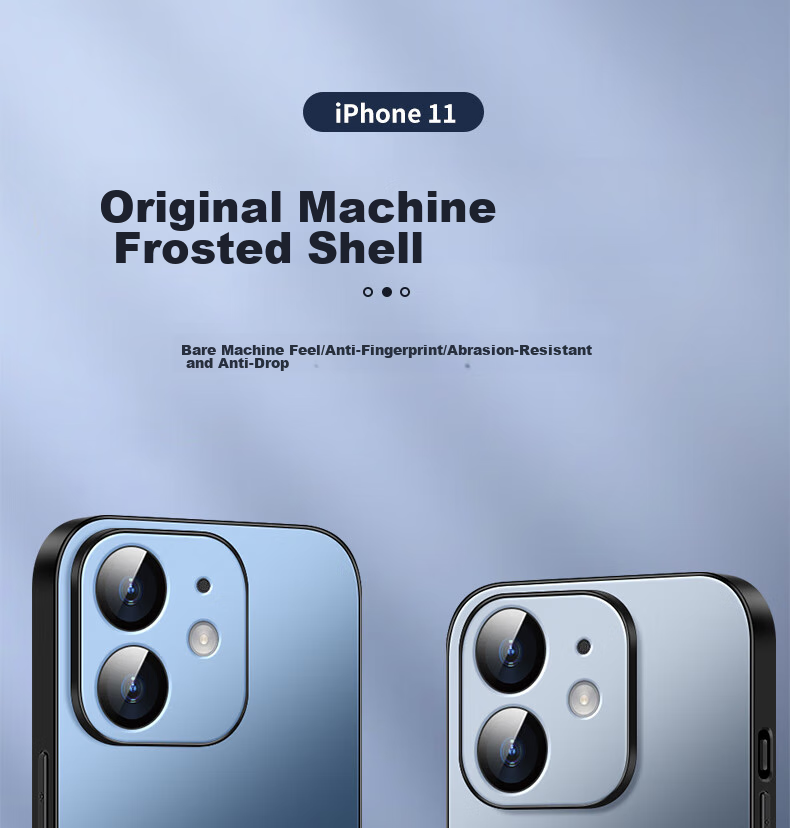 Чехол для iPhone 11 Shangsu AG Frosted, черный, деловой стиль, противоударный