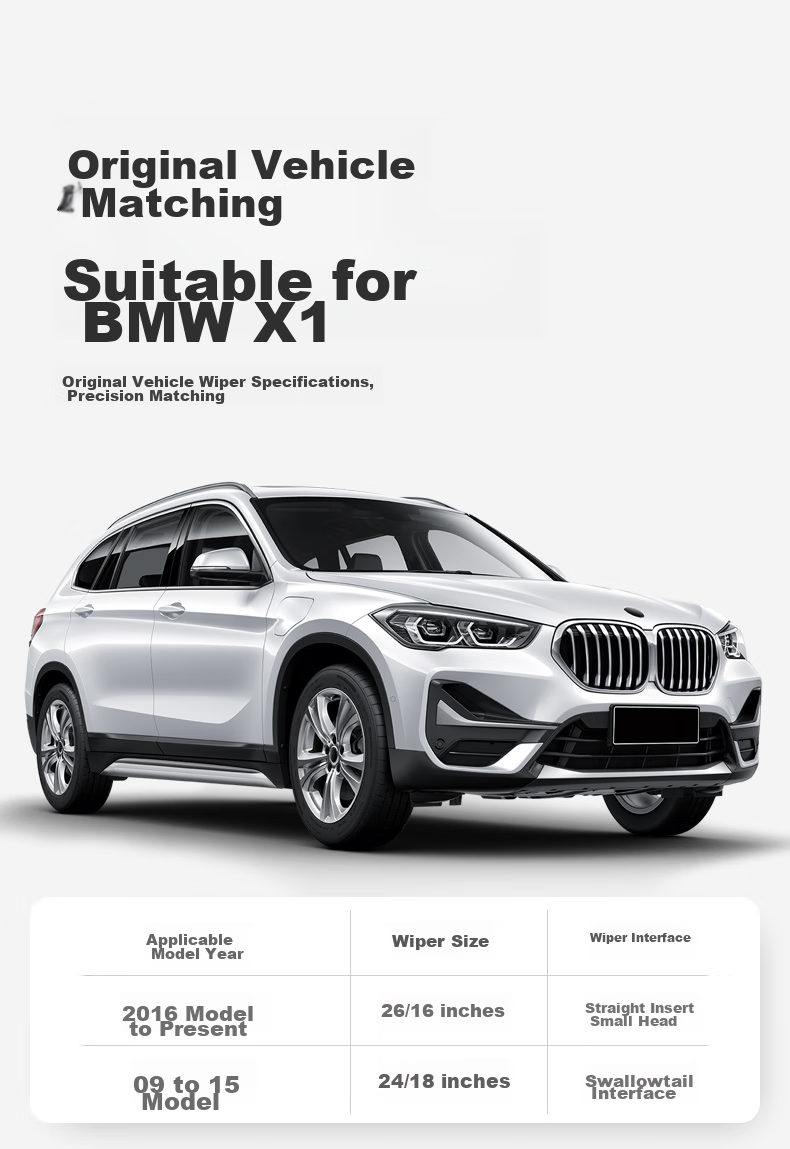 Щетки стеклоочистителя Goodyear для BMW X1 (2016-2024), 650/400 мм, бескаркасные, 2 шт.