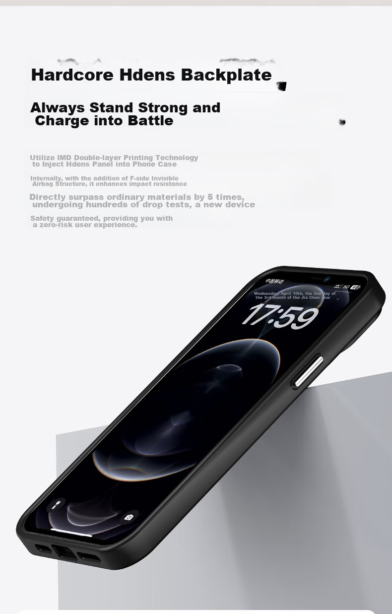 Чехол KEKLLE для iPhone 12 Pro Max, Магнитный, Противоударный, Защитный, Полупрозрачный, Черный