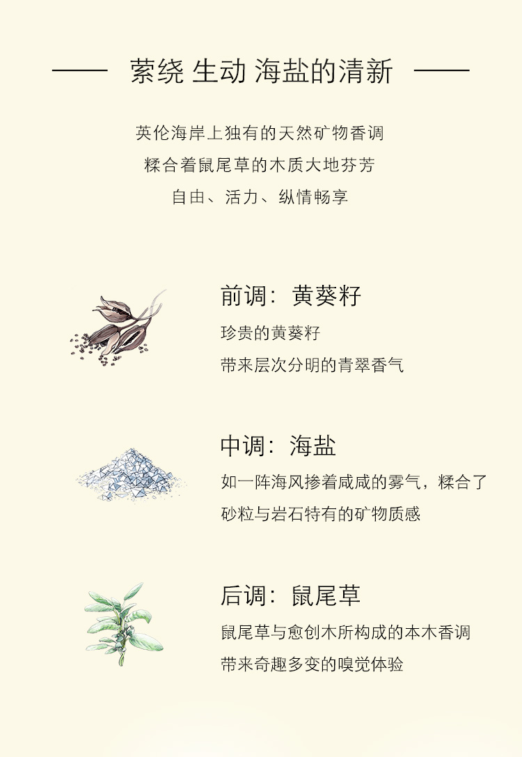祖玛珑直播专享 鼠尾草与海盐混搭礼盒（30ml+9ml*2）情人节生日礼物