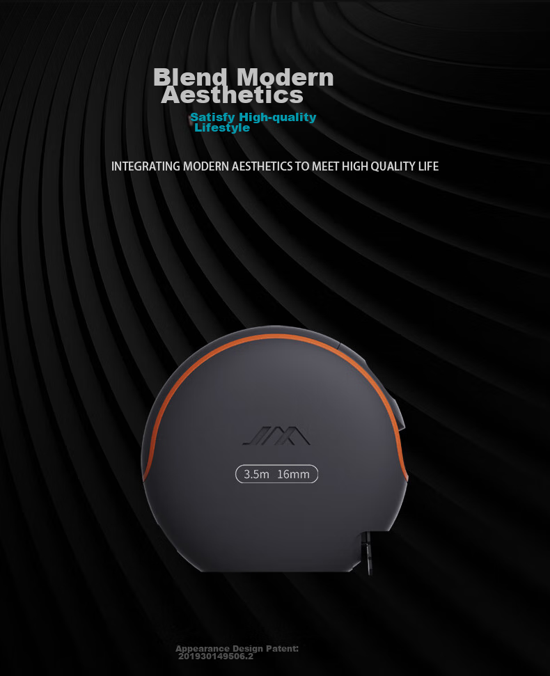 Рулетка измерительная JimiHOME JM-G15318N, 3.5 м, двойная шкала, противоударная, износостойкая, с резиновым покрытием