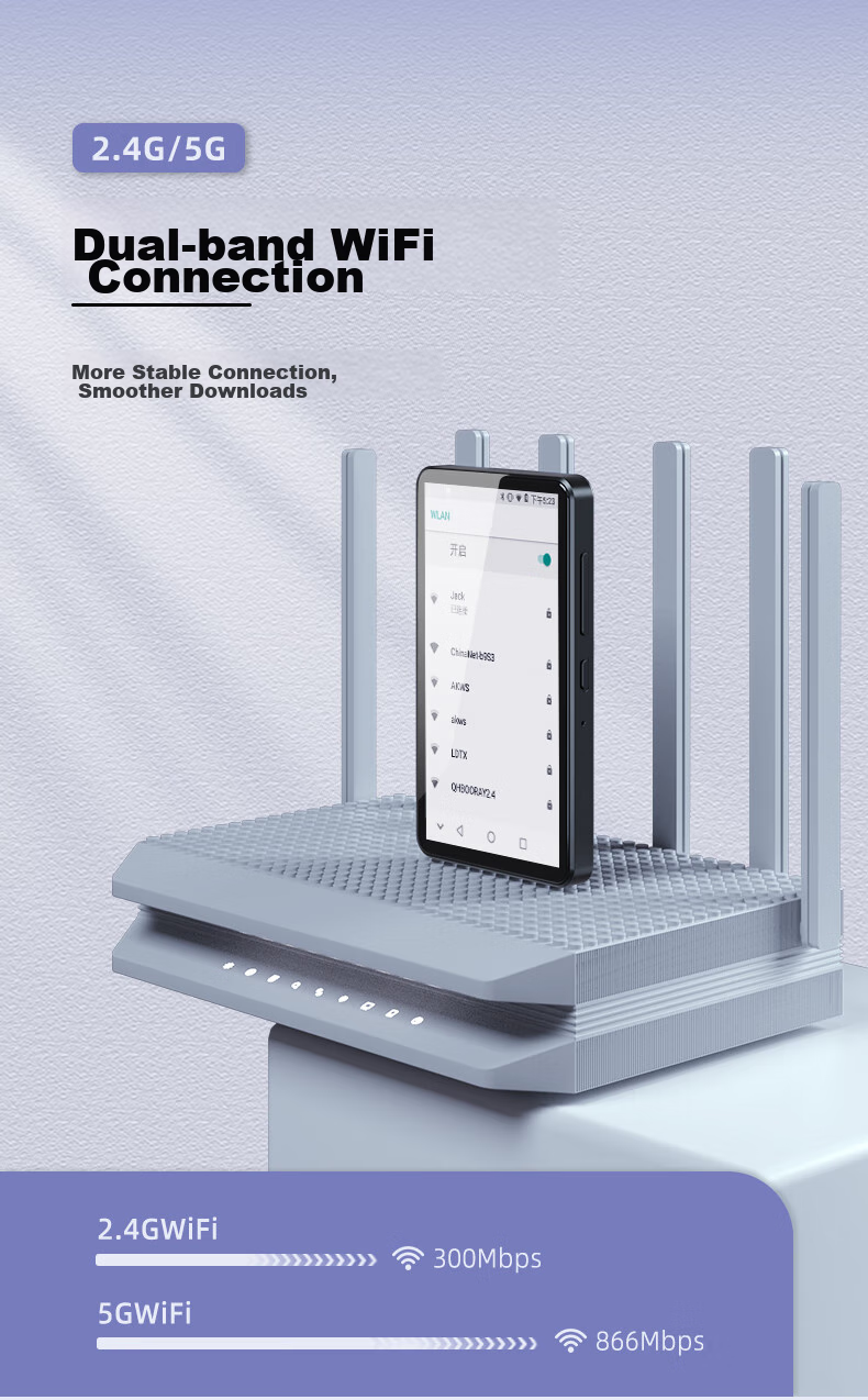 Портативный MP3/MP4 плеер Yueguangbaohe A10, 32GB, Android 10, 4-дюймовый экран, Wi-Fi, Bluetooth