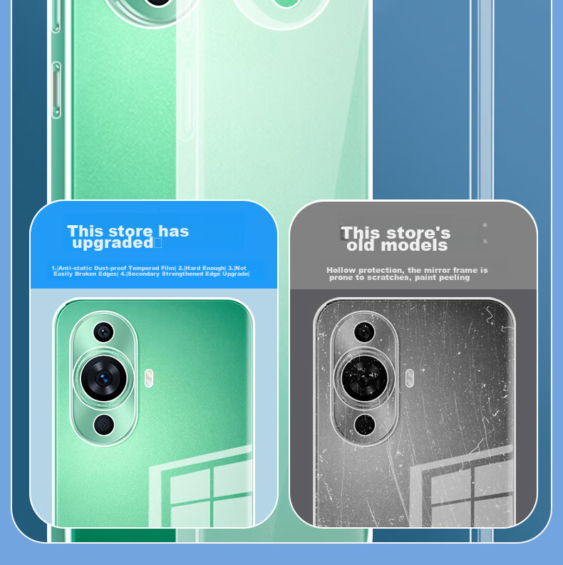Прозрачный силиконовый чехол KOOLIFE для Huawei Nova 11 / Nova 12, защита объектива, тонкий, приятный на ощупь, противоскользящий