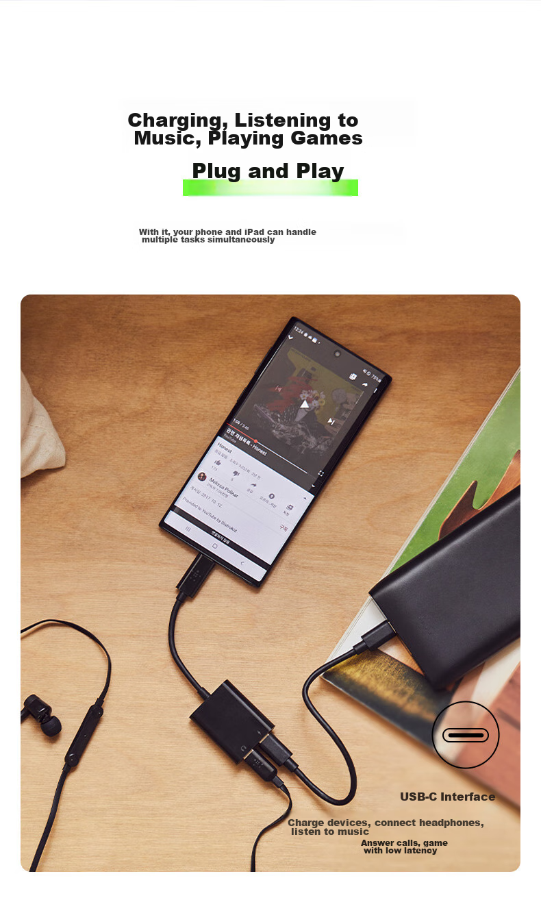 Адаптер-разветвитель Belkin Type-C, 60W, черный