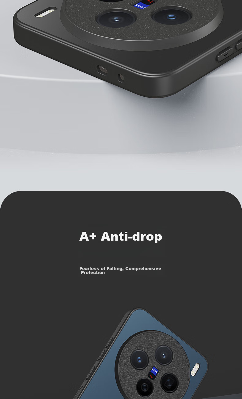 Чехол HotFire AG Frosted для Vivo X200, защитный, противоударный, черный графит