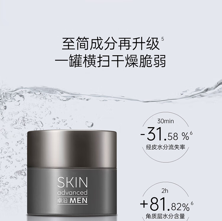 卓沿（SKIN ADVANCED） 屈臣氏SA.卓沿男士白金面霜 男士保湿霜50ml 润泽保湿