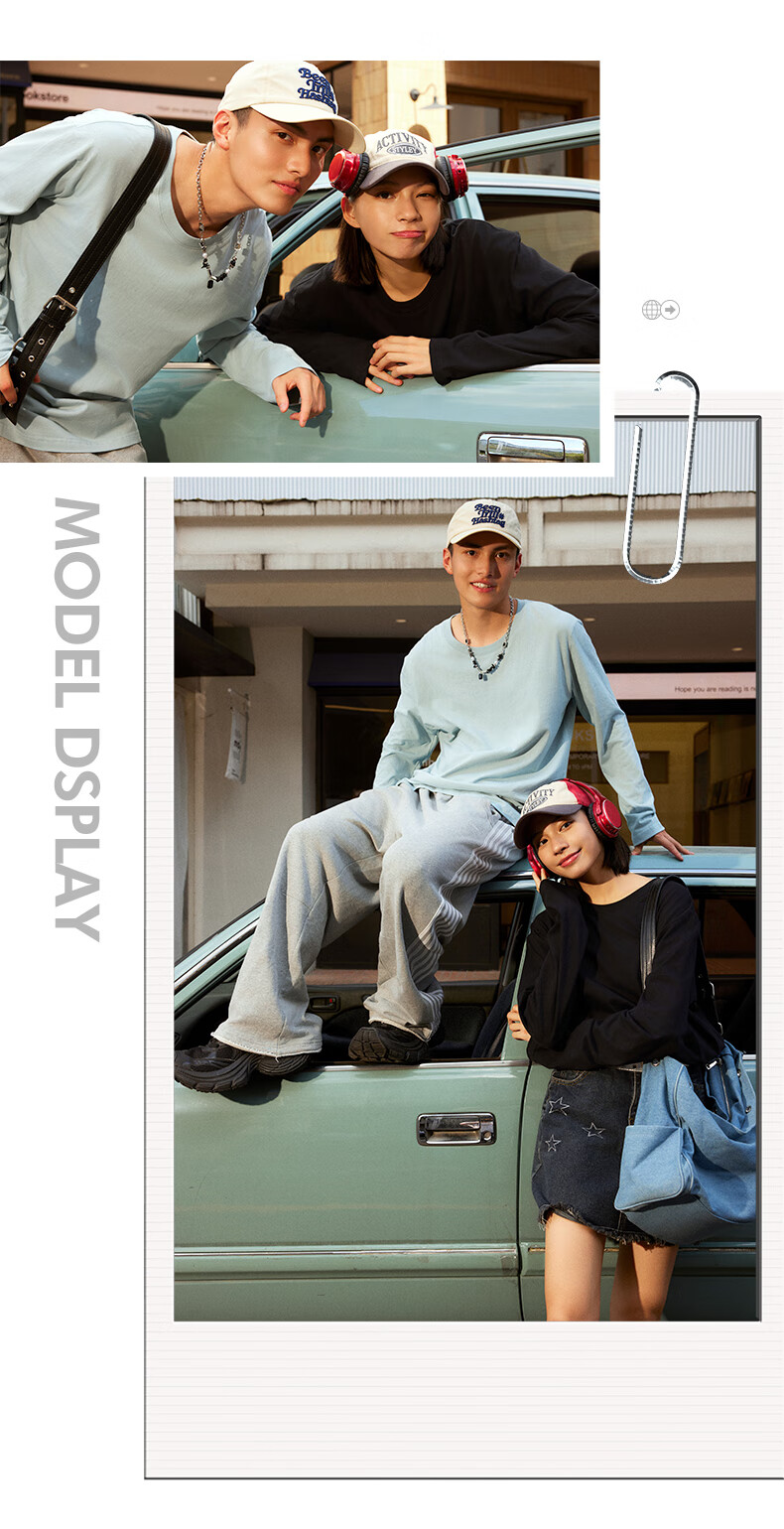 Мужская футболка с длинным рукавом Jeanswest, хлопок 220 г/м², повседневная, свободная, больших размеров, весна 2026