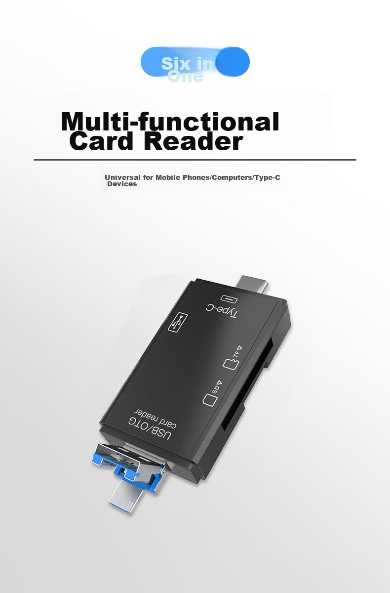 LinkStone USB/Type-C Card Reader, SD/TF/Udisk Multi-Function Four-In Card Reader, Computer and Phone OTG Card Reader, Supports Camera Drone Dash Cam Memory Cards