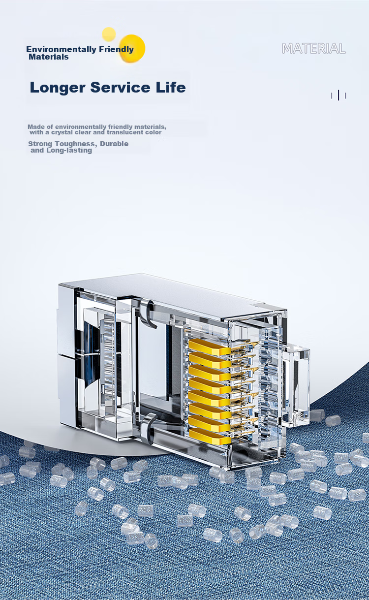 Коннектор RJ45 SAMZHE Cat6, экранированный, 10 шт.