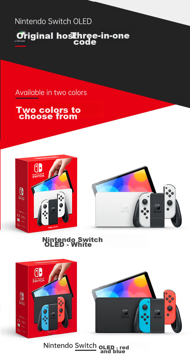 Игровая консоль Nintendo Switch OLED, японская версия, белая, портативная, с поддержкой подключения к телевизору, с контроллерами Motion-Sensing