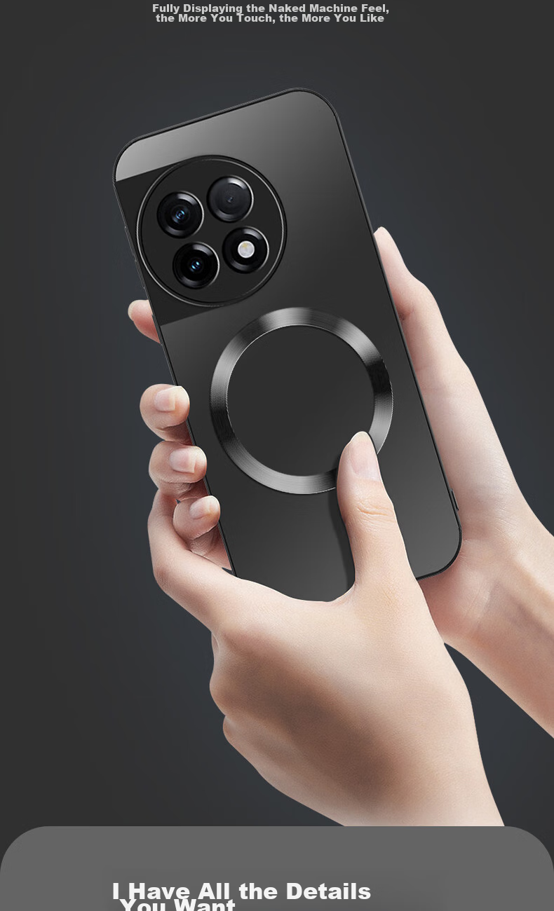 Чехол XINGWU AG Magnetic для OnePlus 12, защитный матовый чехол с полной защитой, ультратонкий, противоударный, анти-отпечатки, простой дизайн для мужчин и женщин - Темно-синий