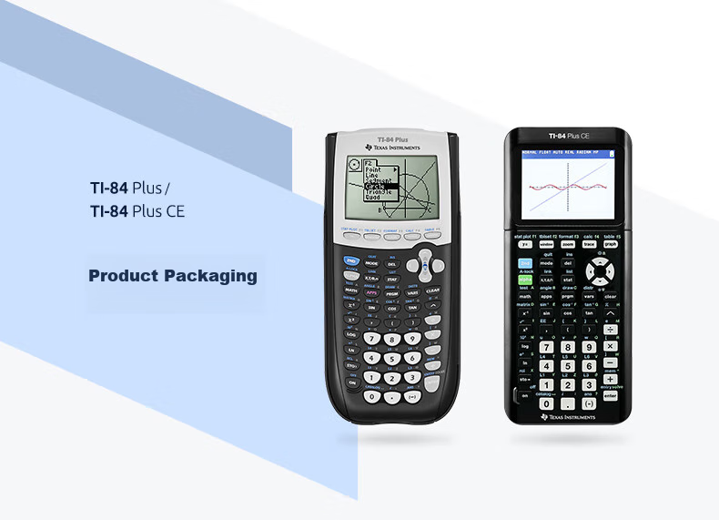 Графический калькулятор TEXAS INSTRUMENTS TI-84 PLUS CE с цветным экраном, для экзаменов SAT/AP