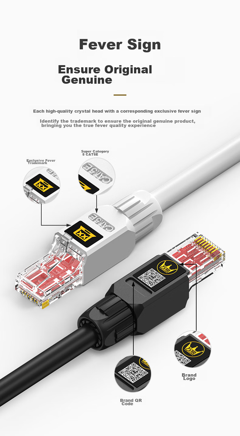 Сетевой коннектор WANJEED Cat5e без инструмента, неэкранированный, для высокоскоростной передачи данных, черный WJ-15148