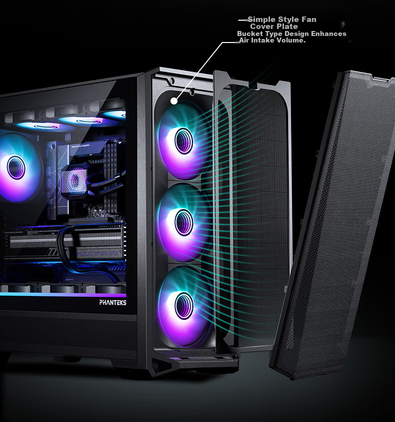 Компьютерный корпус PHANTEKS G400A Black Mid-Tower ATX, с боковым окном, черного цвета, с поддержкой водяного охлаждения