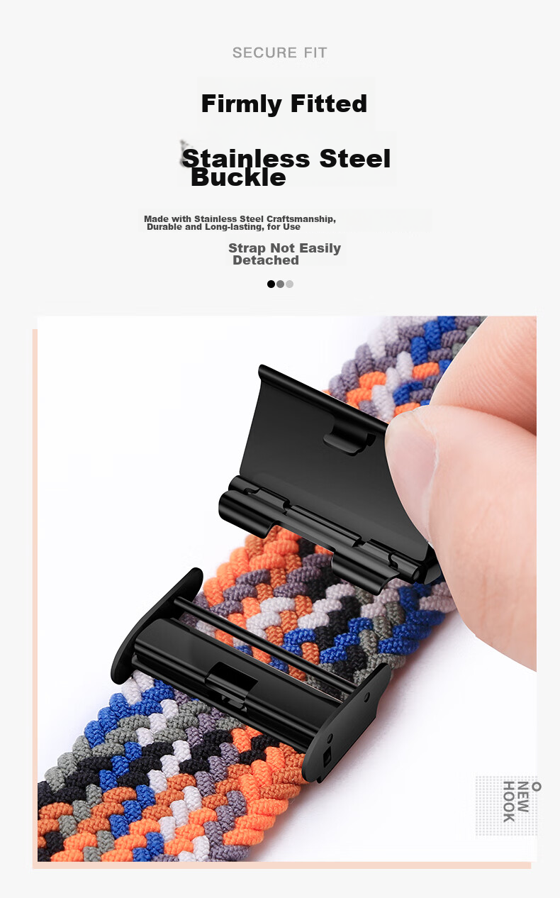 Ремешок для Huawei Watch GT 6/GT5/GT4/GT3/watch4/3pro/GT3pro/buds, нейлоновый плетеный, черный графит, 46/48 мм