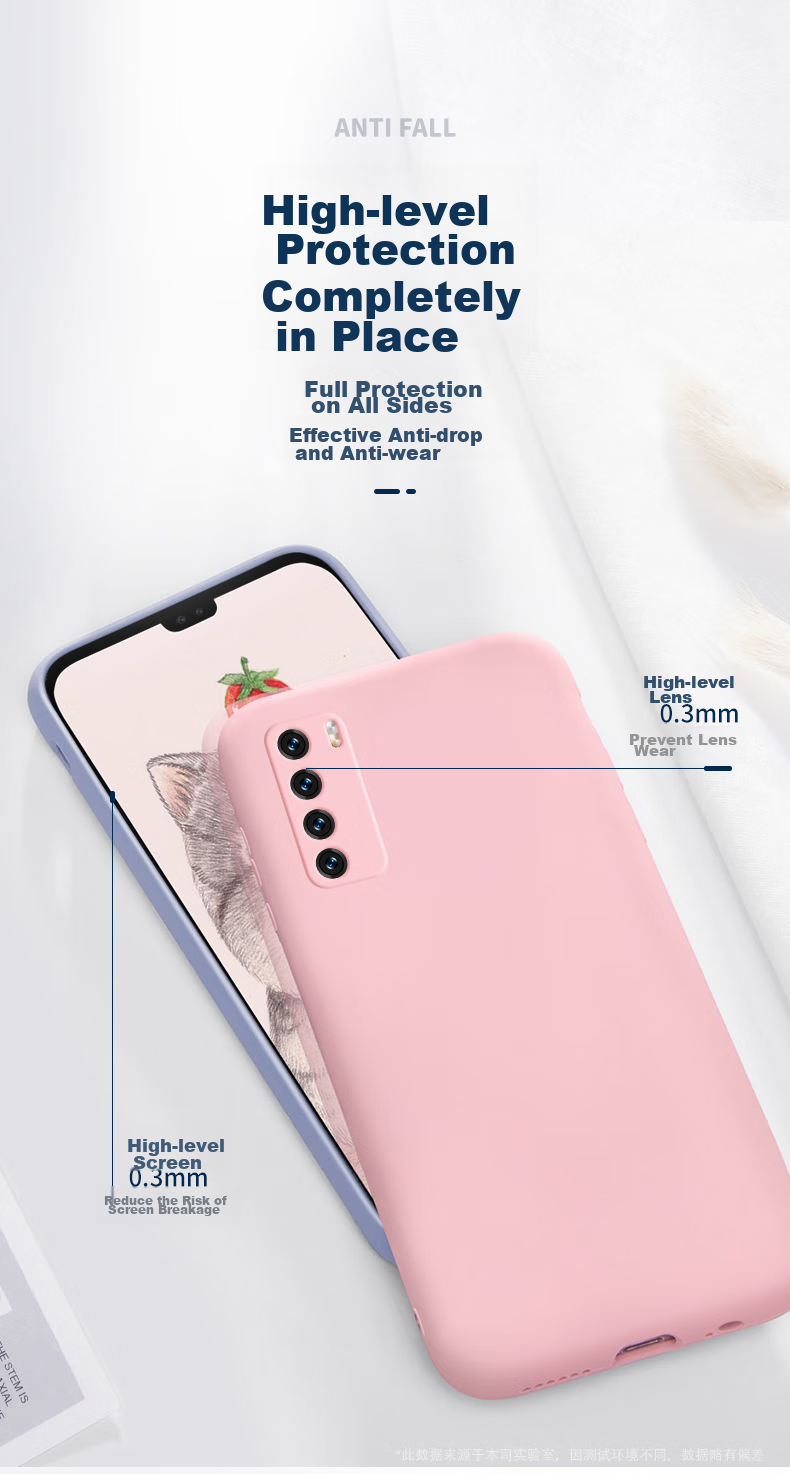 Чехол для Huawei Nova 7 KEKLLE, противоударный, силиконовый, черный