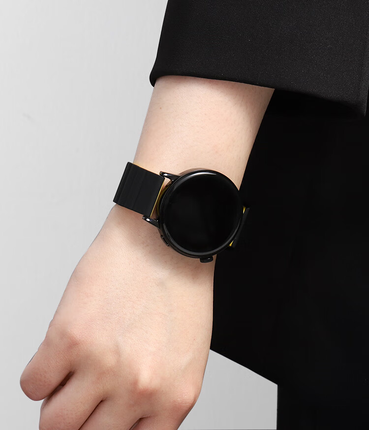 Ремешок MSSM для Huawei Watch 5/4 Pro/GT6/6 Pro/5/4/3 GT5 Pro, силиконовый, с магнитной петлей, цвет белый с синим, размер 22 мм