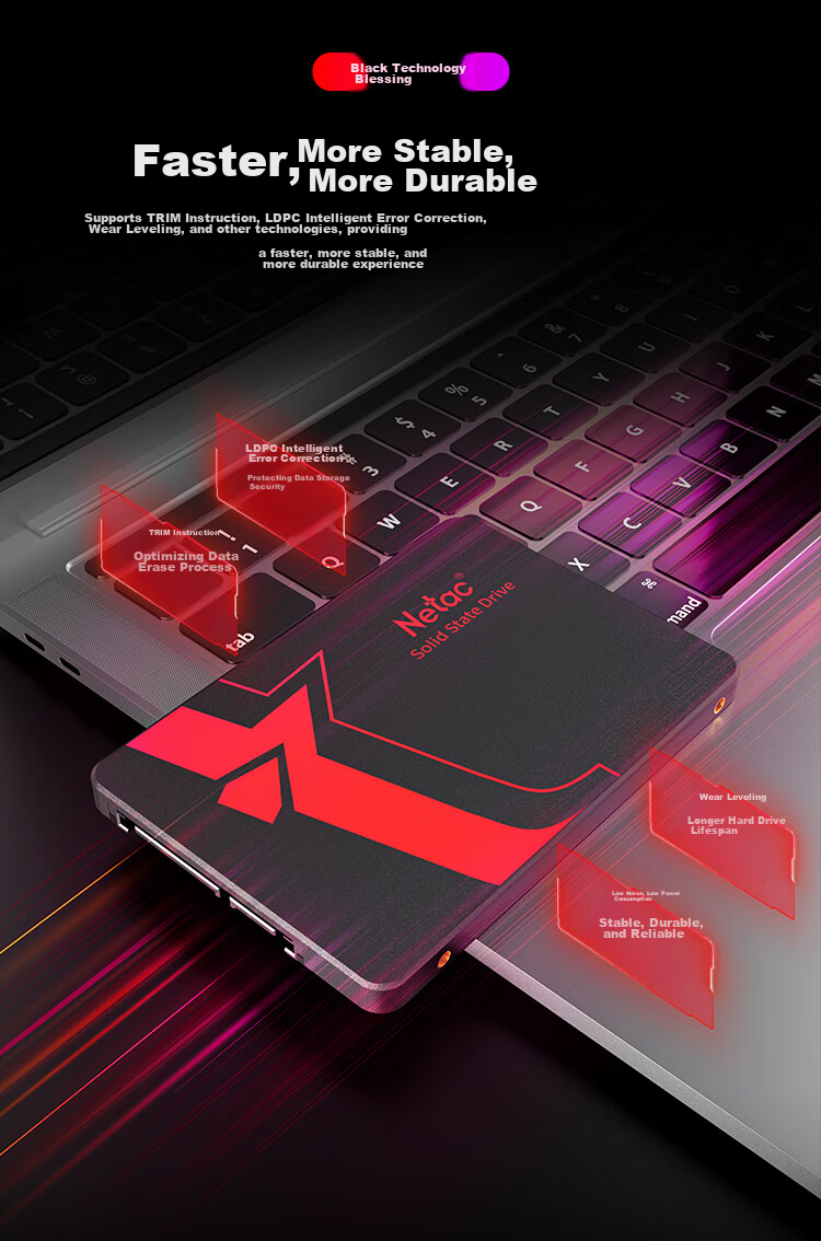 SSD-накопитель Netac N520S 1TB SATA III