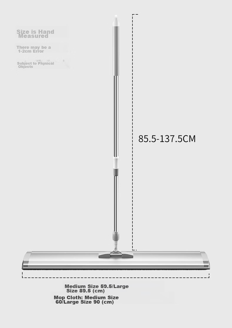 Швабра Joybos Commercial Extra-Large Flat Mop, 90 см, 4 тряпки, бытовая универсальная швабра для уборки, швабра для пола